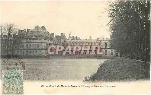 Ansichtskarte AK Palais de Fontainebleau l'Etang et Cour des Fontaines