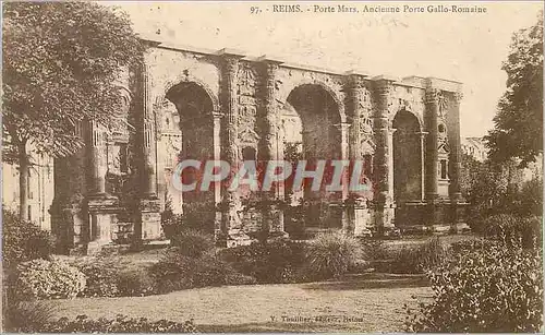 Ansichtskarte AK Reims Porte Mars Ancienne Porte Gallo Romaine