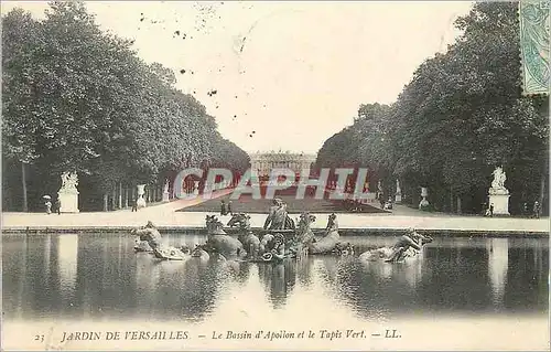 Cartes postales Jardin de Versailles le Bassin d'Apollon et le Tapis Vert