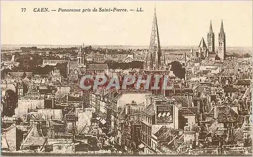 Cartes postales Caen Panorama pris de Saint Pierre