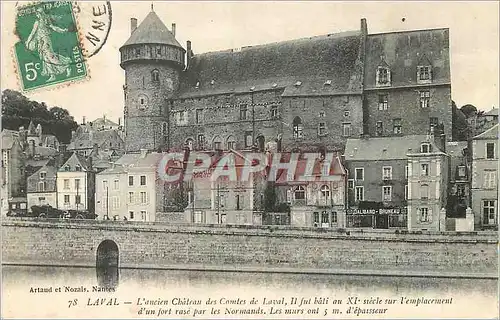 Cartes postales Laval l'Ancien Chateau des Comtes de Laval il fut Bati au XIe siecle sur l'Emplacement d'un Fort