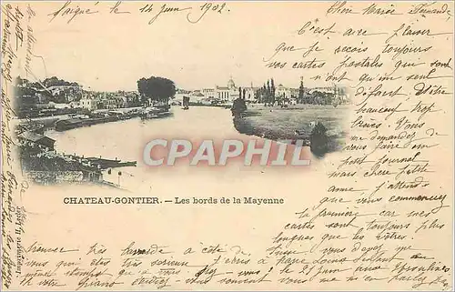 Ansichtskarte AK Chateau Gontier les Bords de la Mayenne (carte 1900)