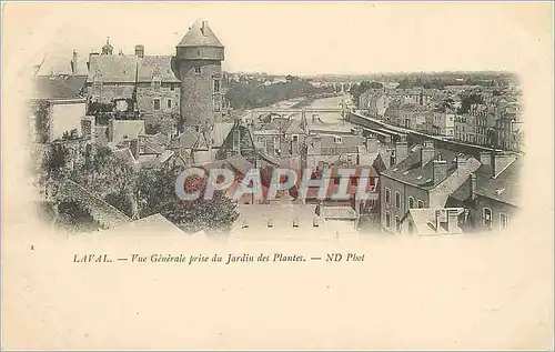 Cartes postales Laval Vue Generale prise du Jardin des Plantes (carte 1900)