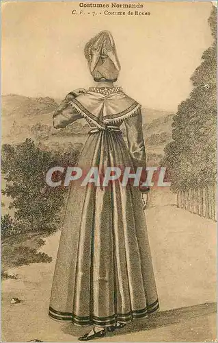 Cartes postales Costume de Rouen Costumes Normands Folklore