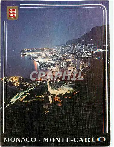 Cartes postales moderne Monaco Monte Carlo vue Generale de Nuit