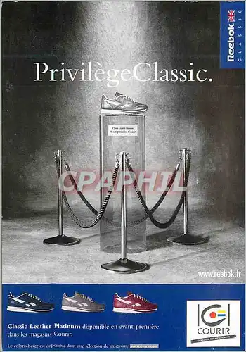 Cartes postales moderne Privilege Classic Reebok Classic Classic Leather Platinum Disponible en avant Premiere dans les