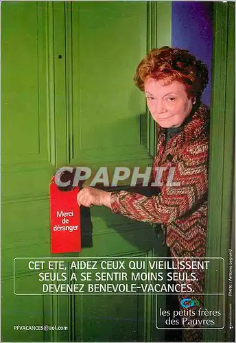 Cartes postales moderne Cet Ete Aidez Ceux qui Vieillissent Seuls a se sentir moins Seuls Devenez Benevole Vancances Les