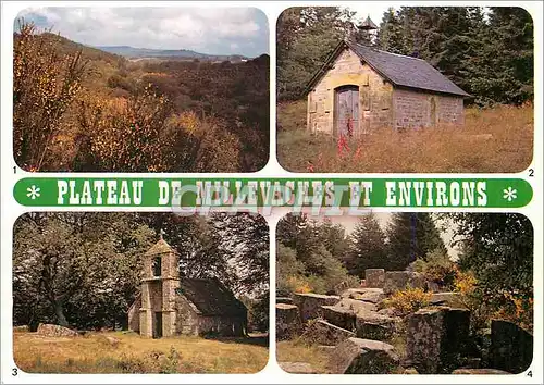 Moderne Karte La Correze Pittoresque Plateau de Millevaches alt 938m Sanctuaire de St Sagittaire