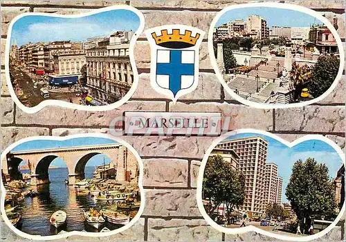 Cartes postales moderne Marseille la Canebiere la Gare Saint Charles au Loin les Facultes
