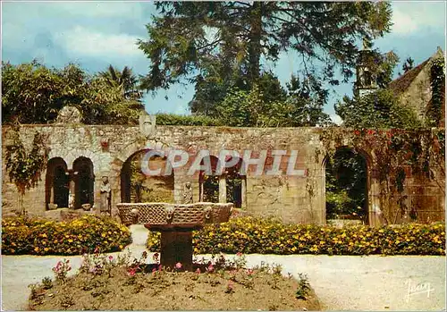 Cartes postales moderne Daoulas (Finistere) la Bretagne la Vasque avec ses Tetes en Relief et le Cloitre Roman du XIIe s