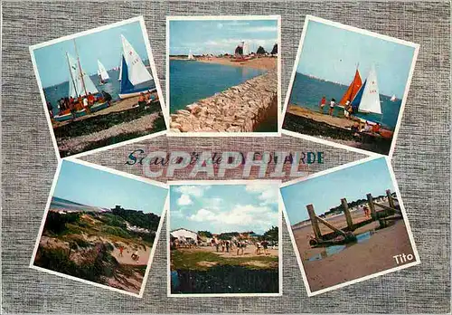 Cartes postales moderne Ile de Re la Couarde sur Mer la Plage Nord les Dunes Bateaux