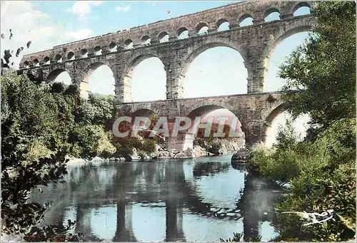 Moderne Karte Le Pont du Gard la Provence Romaine Aqueduc Romain Construit en l'An 19 avant JC