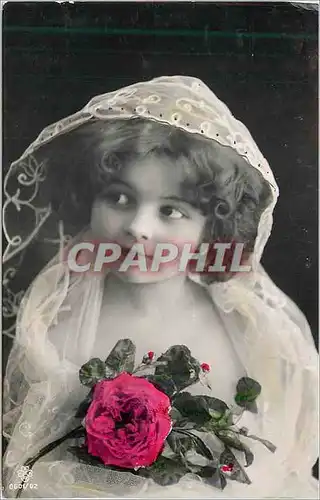 Cartes postales Enfant Fleurs