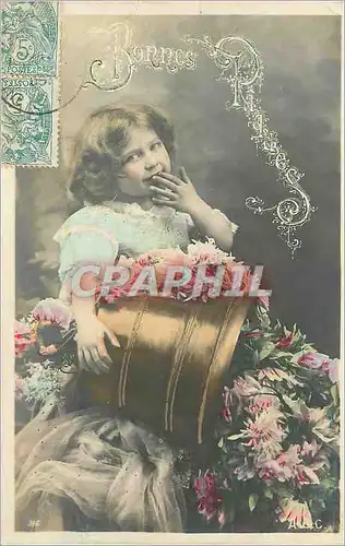 Cartes postales Bonnes P�ques Enfant Cloche