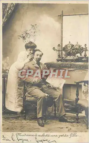 Cartes postales Madame a Achete une Petite Fille