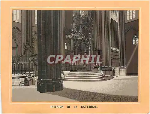 Ansichtskarte AK Interior de la Catedral Barcelona