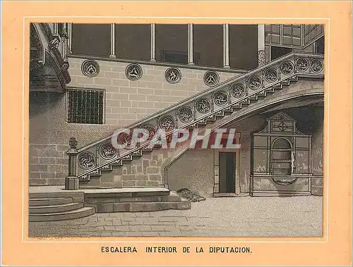 Cartes postales Escalera Interior de la Duputacion Barcelona