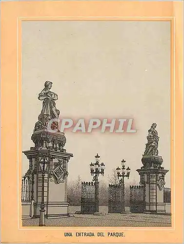 Cartes postales Una Entrada del Parque Barcelona