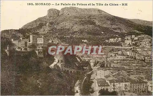 Cartes postales Monaco Le Palais du Prince et la Tete de Chien