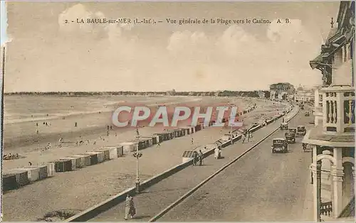 Ansichtskarte AK La Baule sur Mer (L I) Vue Generale de la Plage vers le Casino