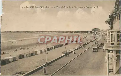 Cartes postales La Baule sur Mer (L I) Vue Generale de la Plage vers le Casino