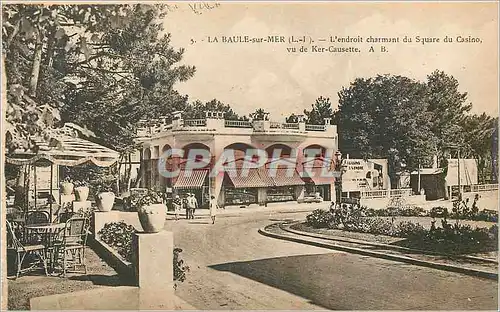 Cartes postales La Baule sur Mer (L I) L'Endroit Charmant du Square du Casino  vu de Ker Causette