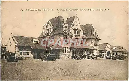 Cartes postales La Baule sur Mer (L I) La Nouvelle Gare (MM Graves et Pons archit)