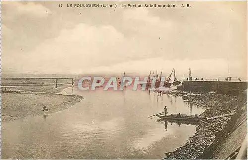 Cartes postales Le Pouliguen (L Inf) Le Port au Soleil Couchant