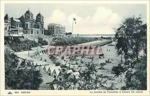 Cartes postales Royan La Conche de Foncillon a Travers les Arbres