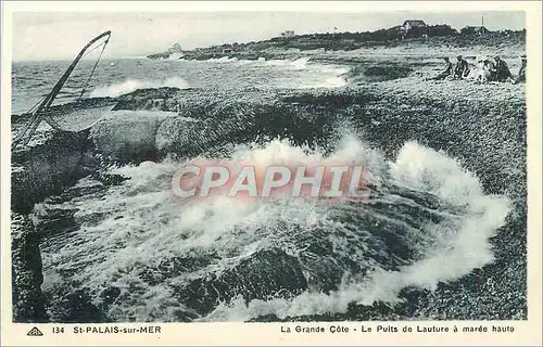 Cartes postales St Palais sur Mer La Grande Cote Le Puits de Lauture a maree Haute