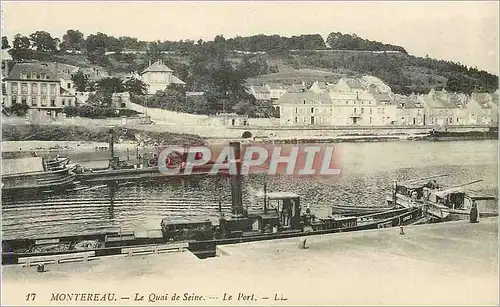 Cartes postales Montereau Le Quai de Seine Le Port Bateaux Peniches