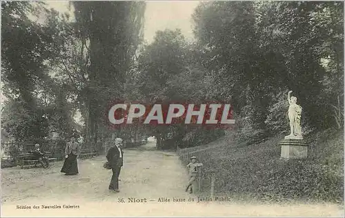 Ansichtskarte AK Niort Allee basse du Jardin Public