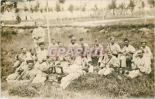 CARTE PHOTO camp de Mailly 1910 Militaria  Regiment Vittel Vosges