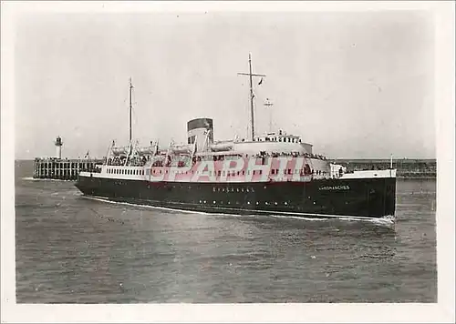 Moderne Karte Dieppe Le Courrier Arromanches entrant au Port Bateau