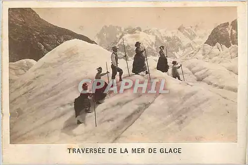 Ansichtskarte AK Traversee de la Mer de Glace