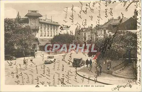 Cartes postales Vittel Alhambra Casino et l'Hotel de Lorraine