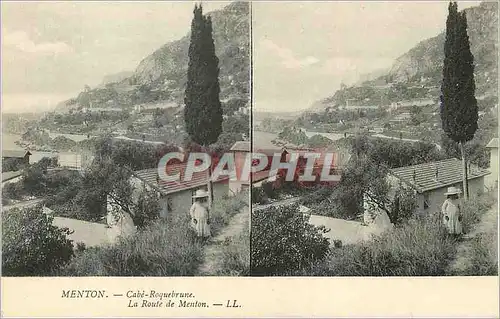 Cartes postales Menton Cabe Roquebrune La Route de Menton