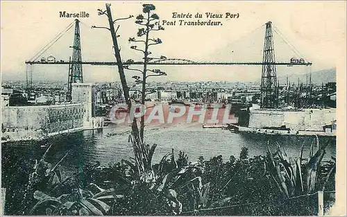 Cartes postales Marseille Entree du Vieux Port et Pont Transbordeur