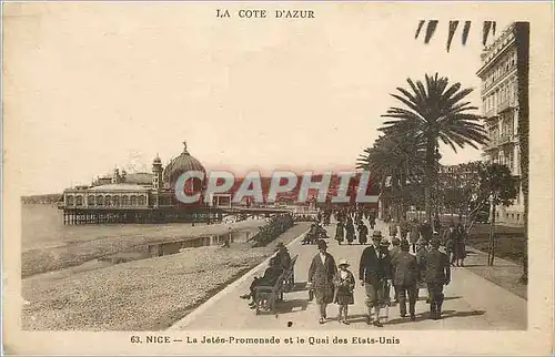 Cartes postales Nice Cote d'Azur La Jetee Promenade et le Quai des Etats Unis