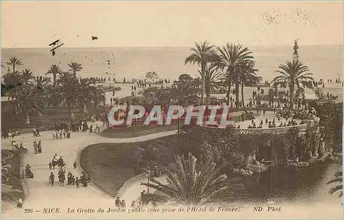 Cartes postales Nice La Grotte du Jardin Public (vue prise de l'Hotel de France)