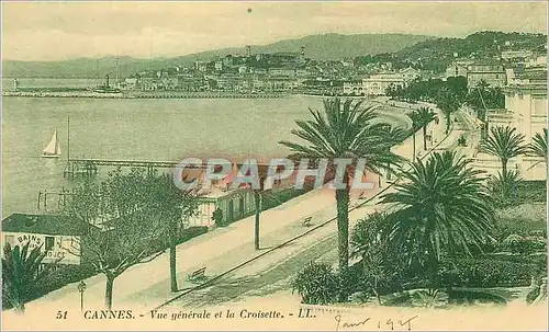 Cartes postales Cannes Vue Generale et la Croisette