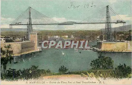 Cartes postales Marseille Entree du Vieux Port et Pont Transbordeur