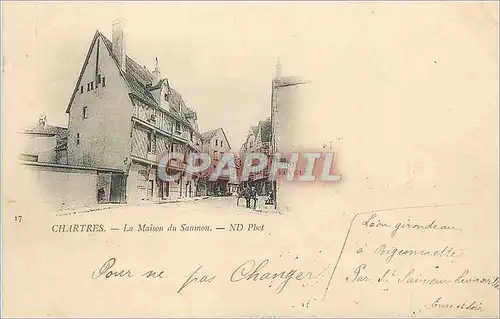 Cartes postales Chartres La Maison du Saumon (carte 1900)