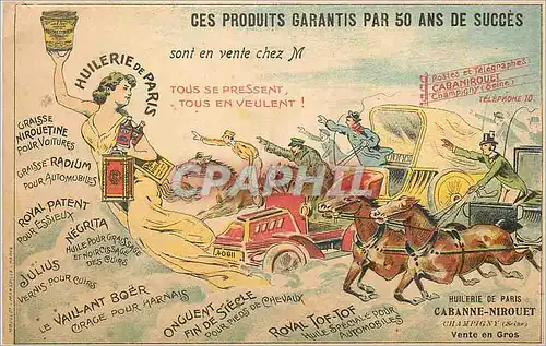 Cartes postales Cabanne Nirouet Champigny Seine Huilerie de Paris Automobile