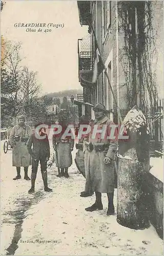 Ansichtskarte AK Gerardmer (Vosges) Obus de 420 Militaria