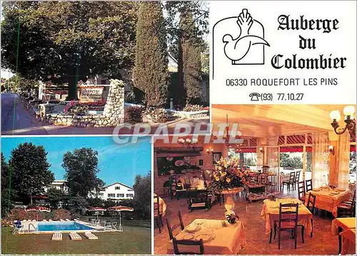 Moderne Karte Roquefort les Pins Auberge du Colombier