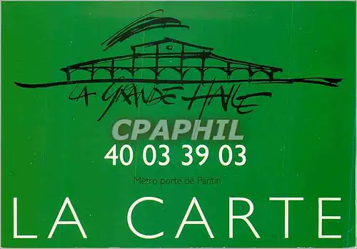Cartes postales moderne Devenez Spectateur privilegie La Grande Halle Metro Porte de Pantin La Carte