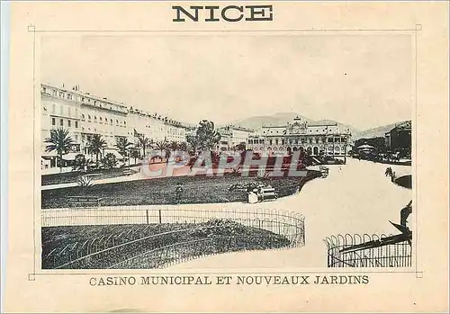 Cartes postales Nice Casino Municipal et Nouveaux Jardins