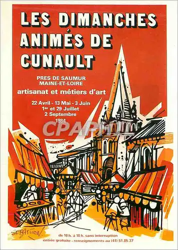 Cartes postales moderne Festivites de France Les Meilleurs affiches des Dimanches animes de Cunault Pres de Saumur Meine