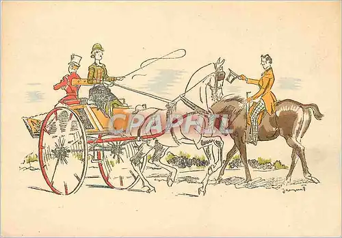 Cartes postales moderne Attelage Chevaux